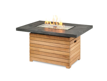 Darien Rectangular Gas Fire Pit Table with Everblend TopDAR-1224-EBG-K